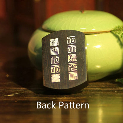 Buddha Stones 999 Sterling Silber Ebenholz Rotes Sandelholz Yin Yang Bagua Balance Halskette Anhänger
