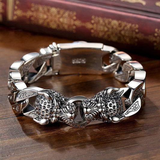 Pulsera de cadena de equilibrio curativa con diseño de leopardo y piedras de Buda
