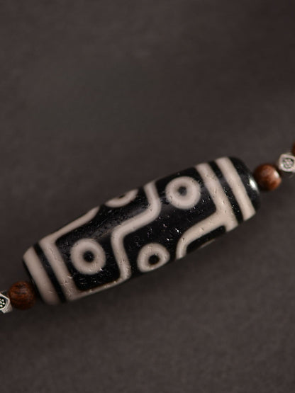 Charm Tibetan Dzi Beads Handcrafted Sandalwood Western-Style Pendant