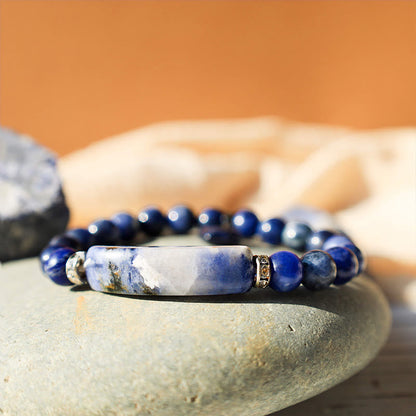 Buddha Stones Naturquarz Liebesherz Heilperlen Armband