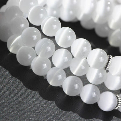 Pulsera triple vuelta con soporte PiXiu de ojo de gato y piedras de Buda
