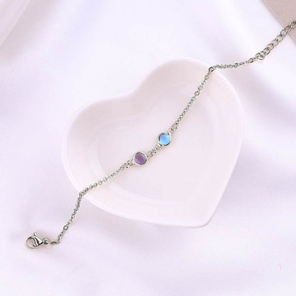 Personalized Birth Stone Bracelet