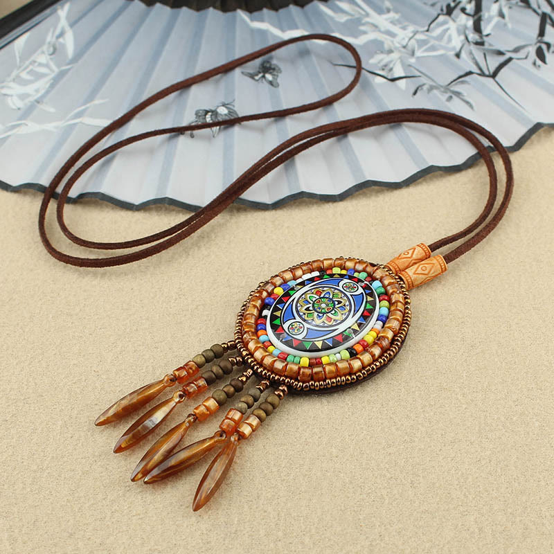Buddha Stones Mandala Pattern Beads Creativity Necklace Pendant - Touch Bling