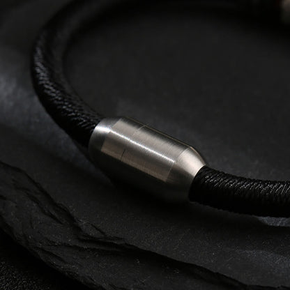 Pulsera con hebilla magnética de la paz Om Mani Padme Hum en plata de ley 999 con piedras de Buda