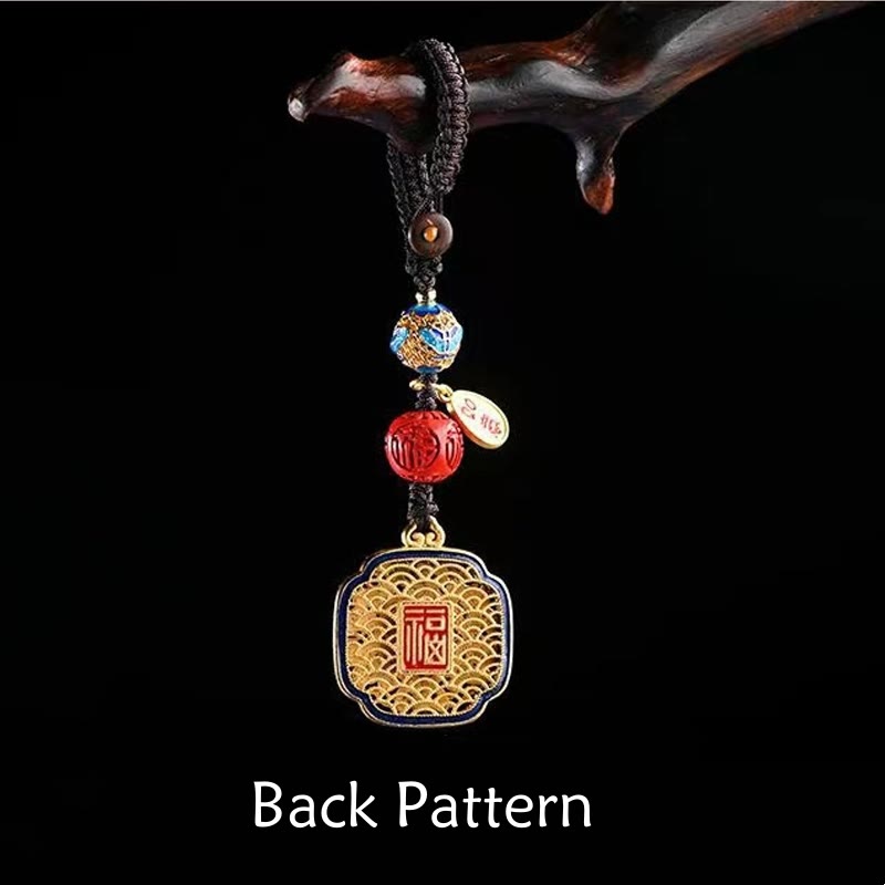Llavero con dije de Ruyi y bendición del personaje Fu de Buda