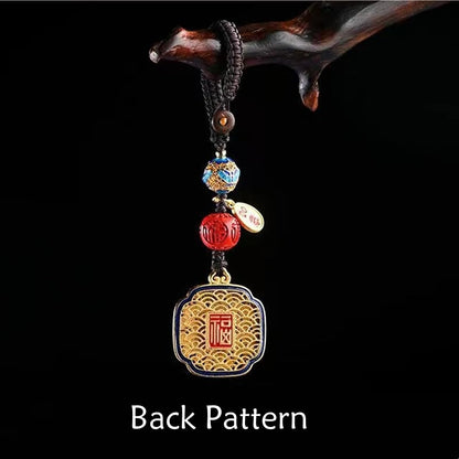 Llavero con dije de Ruyi y bendición del personaje Fu de Buda