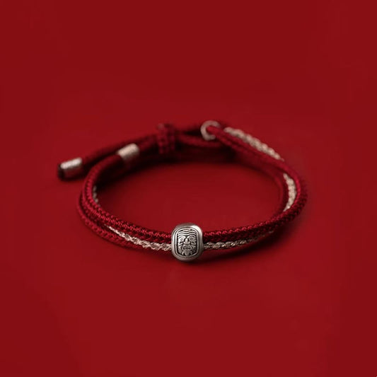 Buddha Stones 925 Sterling Silber Tibetisches Zakiram-Armband, Göttin des Reichtums und Glücks