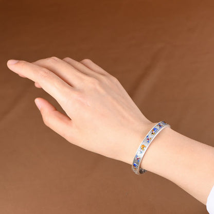 Pulsera brazalete con piedras de Buda, plata de ley 999, elefante, fuerza y ​​sabiduría