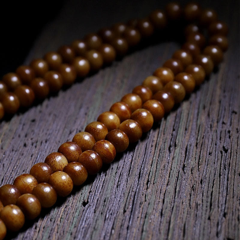 Pulsera tibetana de 108 cuentas Mala de hueso de yak con tres ojos de Dzi y piedras de Buda para alejar los malos espíritus.