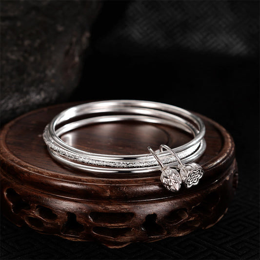 Pulsera de cobre blanco con vaina de flor de loto y piedras de Buda para un nuevo comienzo 