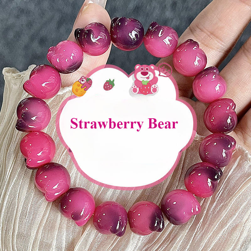 New Cute Color Series Cat Paw Bodhi Bracelet, Multiple Colors Available, 12-13mm - Touch Bling