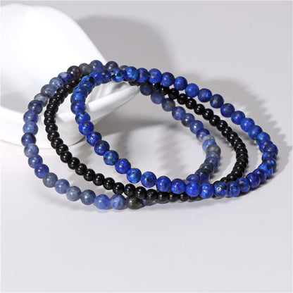 Pulsera espiritual de paz interior con piedras de cristal natural de 3 piezas de Buddha Stones