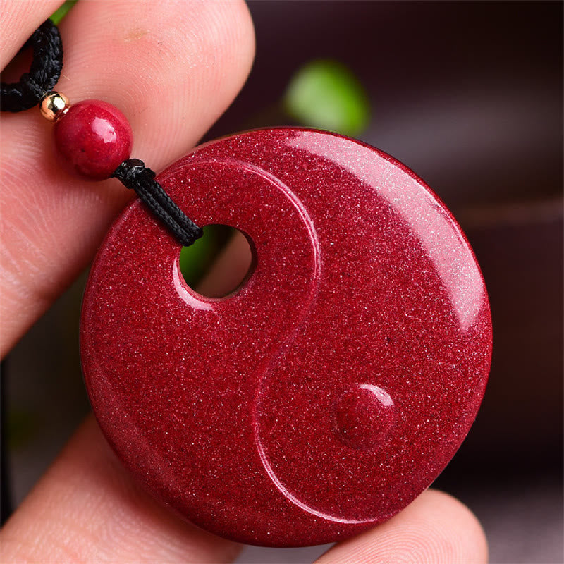 Colgante de collar con bendición de cinabrio natural con forma de calabaza del zodiaco chino Yin Yang de Buda sonriente con piedras de Buda 