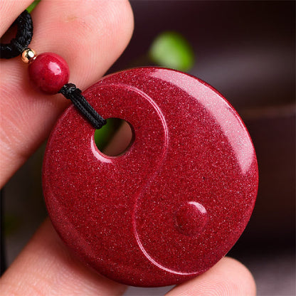 Colgante de collar con bendición de cinabrio natural con forma de calabaza del zodiaco chino Yin Yang de Buda sonriente con piedras de Buda 