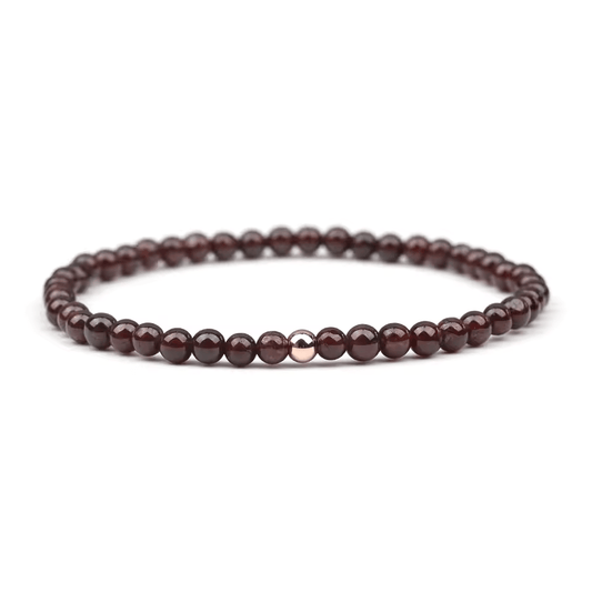 Natural Garnet Beaded Bracelet