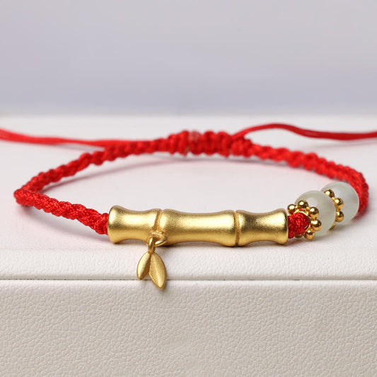 Buddha Stones Bambus Design Glück Stärke Geflochtenes Armband 