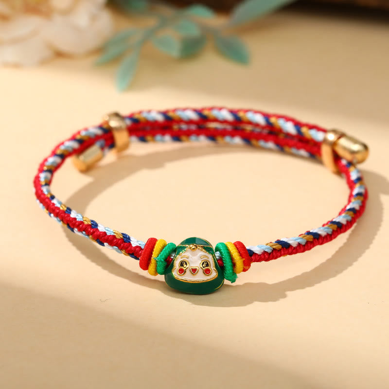 Buddha Steine ​​Bunte Seil Zongzi Muster Glück Handgemachte Kind Erwachsene Armband