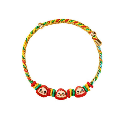 Buddha Steine ​​Bunte Seil Zongzi Muster Glück Handgemachte Kind Erwachsene Armband