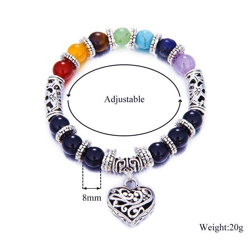 7 Chakra Natural Stone Healing Bracelet