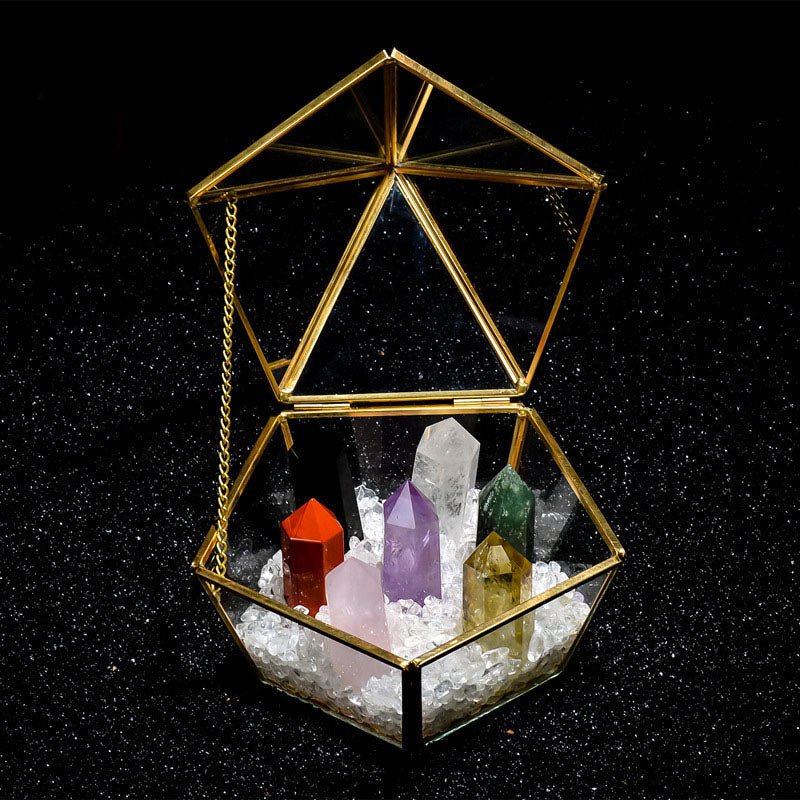 7 Chakra Stones Crystal Ornament Display