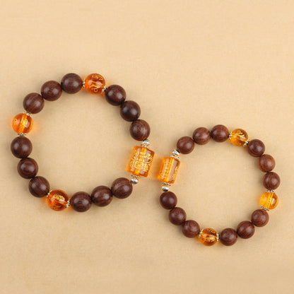 Buddha-Steine, natürliches Phoebe Zhennan-Holz, Om Mani Padme Hum, Gott des Reichtums, Kristall-Schutzarmband