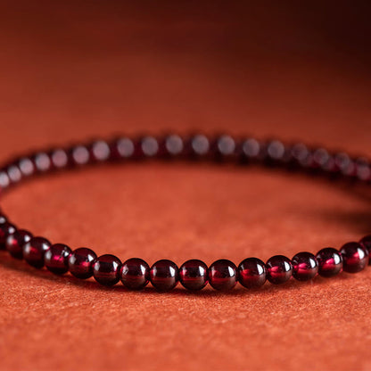 Buddha-Steine ​​Granat Zinnober PiXiu Blessing Calm String Armband 
