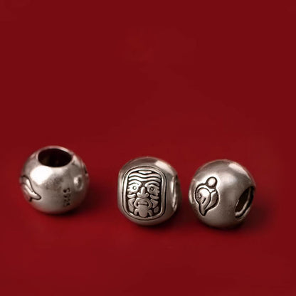 Pulsera de cuerda con piedras de Buda en plata de ley 925, con la diosa de la riqueza y la suerte del zakiram tibetano.