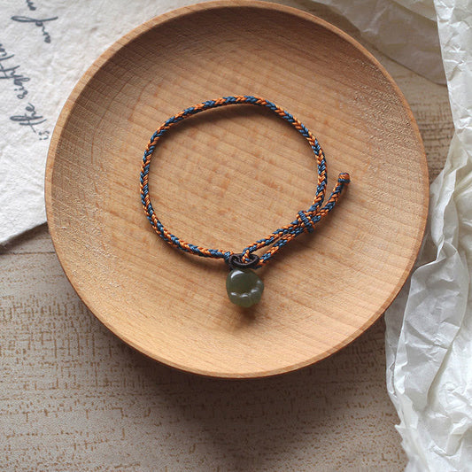 Pulsera de la prosperidad con diseño de pata de gato y jade hetiano de Buda