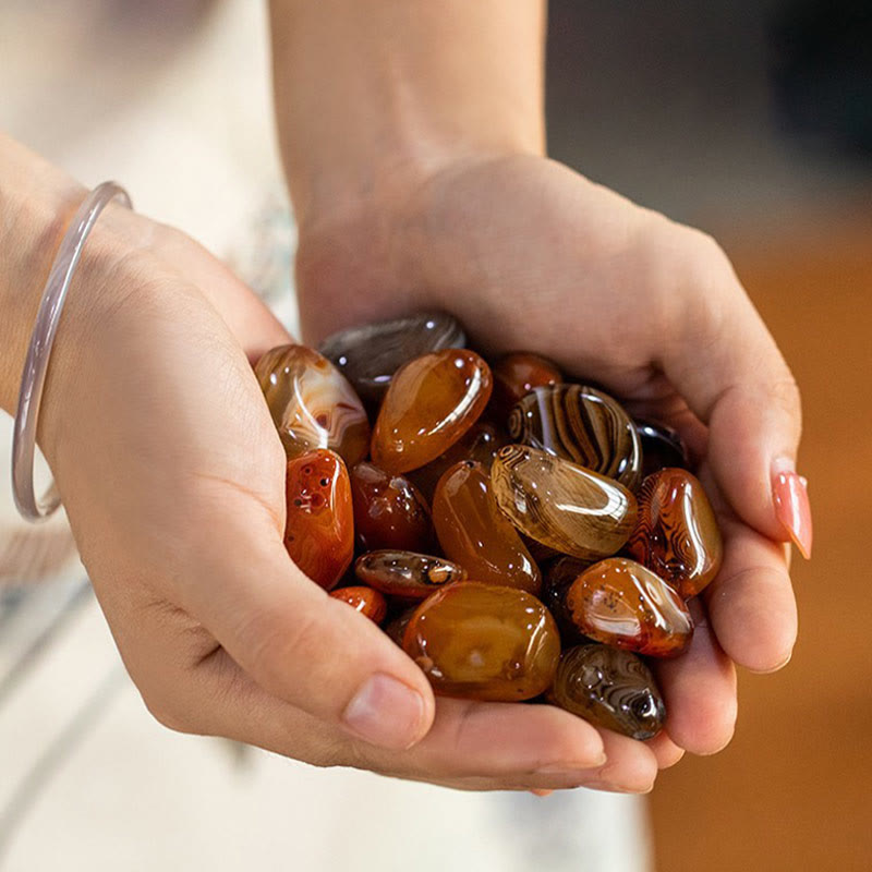 Buddha Steine ​​Zufällig Sardonyx Stein Positive Schlüsselanhänger