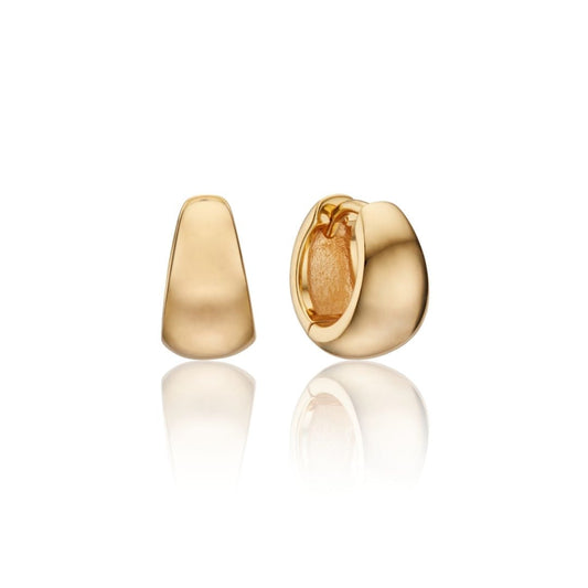 Gold Chunky Huggie Hoop Earrings