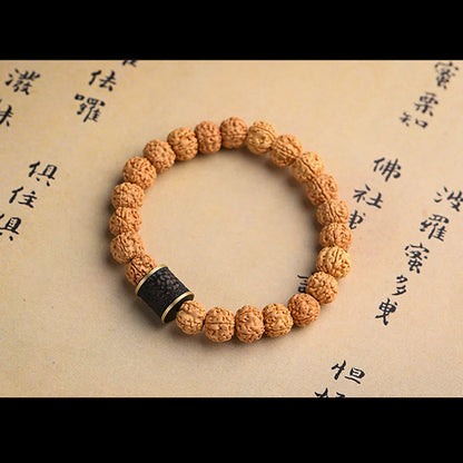 Buddha-Steine ​​Tibet Rudraksha Bodhi Samen Reichtum Glücksbringer Armband