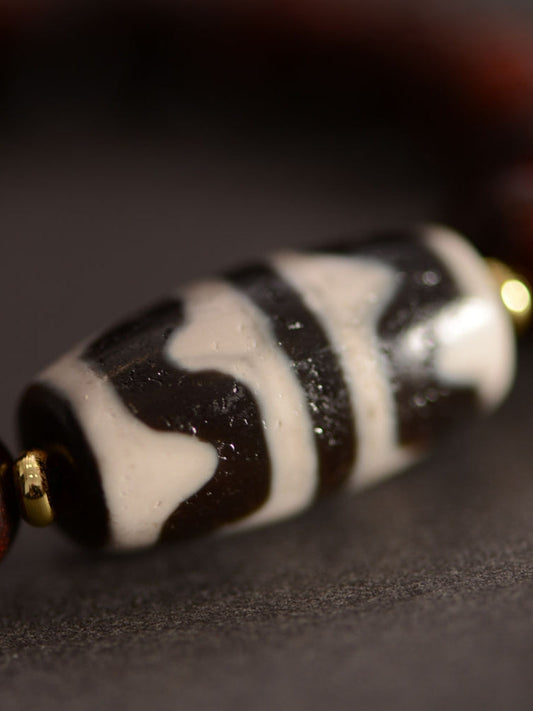Small Leaf Red Sandalwood Beads Dzi Beads Agate