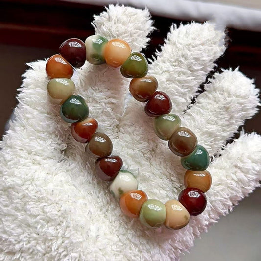Floral Garlic Clove Stress Relief Bodhi Bracelet 14mm - Touch Bling