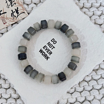 Premium Mini Golden Wheel Beads Mint Iced Tea Multi-Treasure White Jade Bodhi Bead Bracelet - Touch Bling