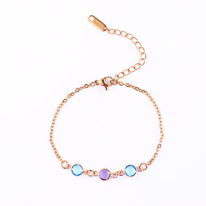 Personalized Birth Stone Bracelet