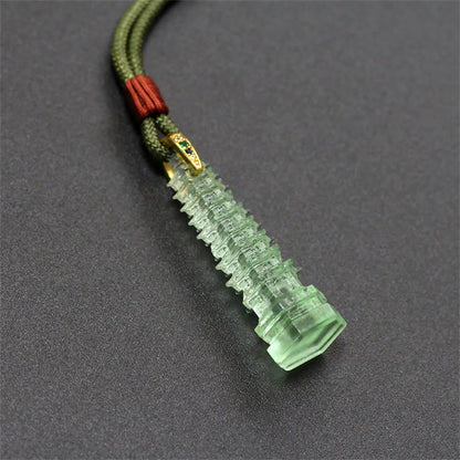 Collar de la sabiduría de la antigua pagoda Liuli con piedras de Buda 