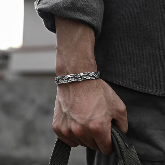 Buddha Steine ​​Koi Fisch Twisted Design Glück Reichtum Manschette Armband Armreif