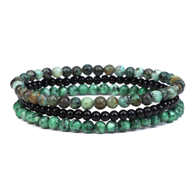 Pulsera espiritual de paz interior con piedras de cristal natural de 3 piezas de Buddha Stones