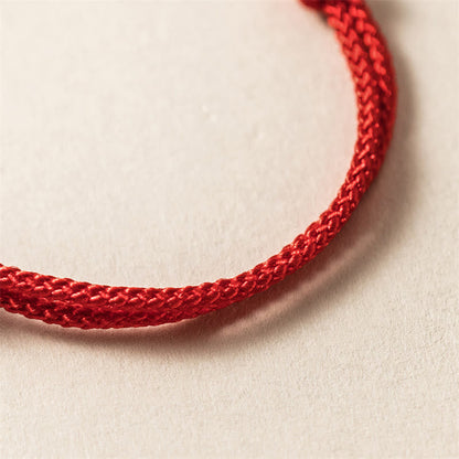 Pulsera de cuerda roja con piedras de Buda en plata de ley 925 y el Año del Dragón: Suerte y Fuerza