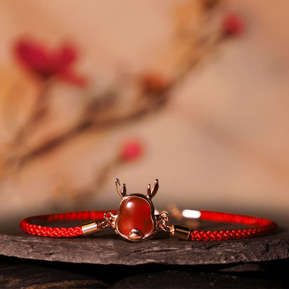 Buddha Stones 925 Sterling Silver Year of the Dragon Natural Red Agate Dragon Attract Fortune Fu Character Strength Bracelet Necklace Pendant Earrings