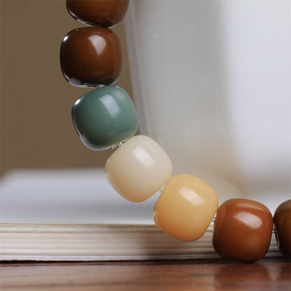 Armband mit Buddha-Steinen, mehrfarbig, Bodhi-Samen, hält böse Geister fern