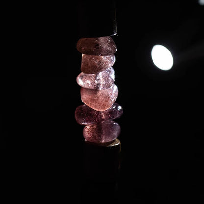 Pulsera de doble vuelta con piedras de Buda en plata de ley 925, con el zodíaco chino, Buda natal, madera de agar y cuarzo fresa.