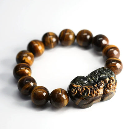 Tiger Eye Pixiu Wealth & Protection Bracelet
