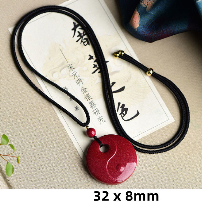 Colgante de collar con bendición de cinabrio natural con forma de calabaza del zodiaco chino Yin Yang de Buda sonriente con piedras de Buda 