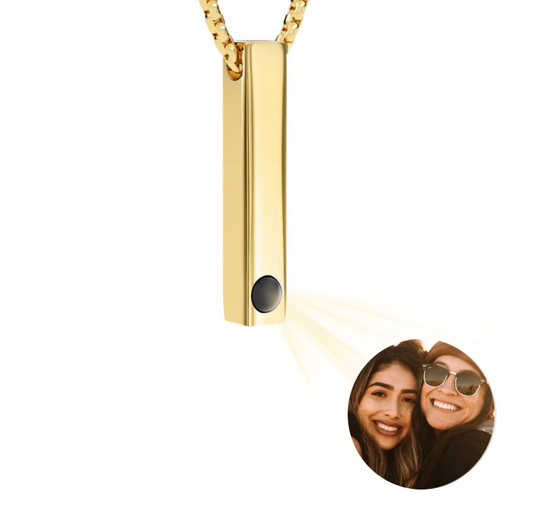 Bar Photo Projection Necklace