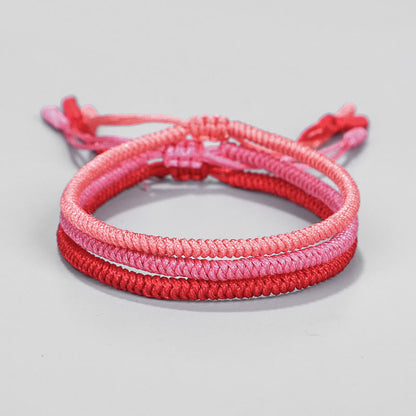 Pulsera trenzada tibetana King Kong con piedras de Buda (3 unidades) 