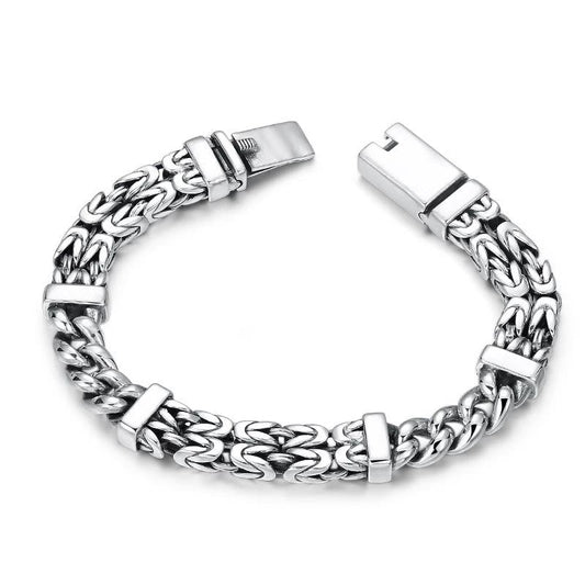 Pulsera de la suerte con diseño de cadena retro de piedras de Buda