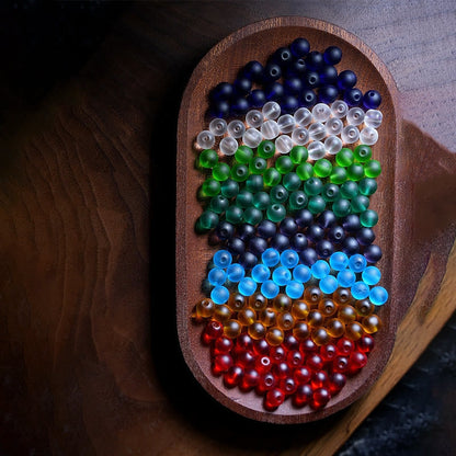 Pulsera tibetana con 108 cuentas de mala de Buda, cuentas de vidrio Liuli multicolores, zodíaco chino, nueve palacios, ocho diagramas