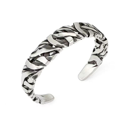 Brazalete curativo con textura de línea retro de piedras de Buda