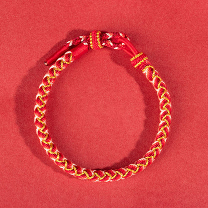Buddha Stones Handmade Year Of The Dragon Scale Protection Rope Bracelet